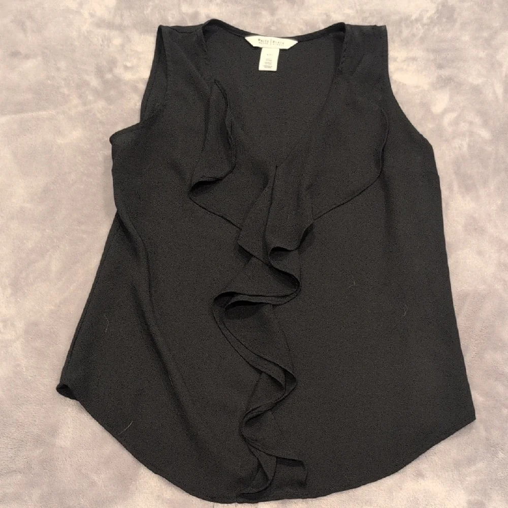 Black Ruffle Blouse - Picture 1 of 2